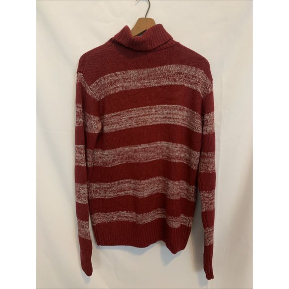 Eddie Bauer women’s xl nwot striped red wool blend Turtleneck Sweater Pullover - Picture 2 of 7